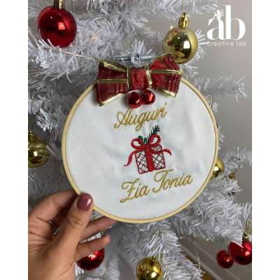 Telaio natalizio ricamo personalizzato - 1