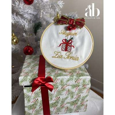 Telaio natalizio ricamo personalizzato - 4