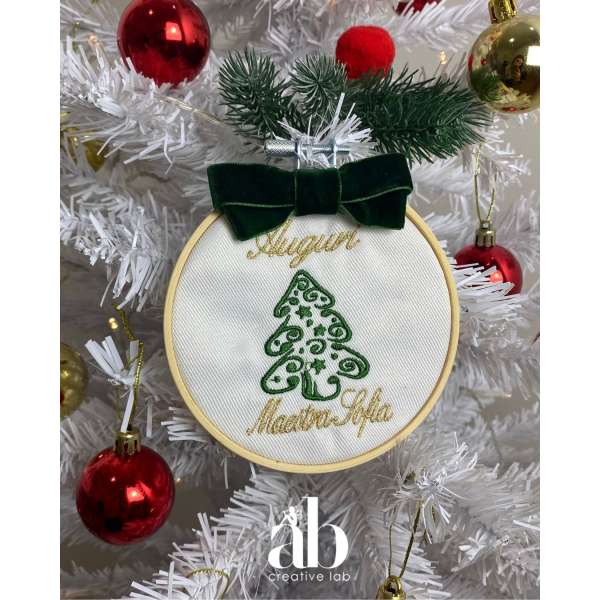 Telaio Natalizio ricamato