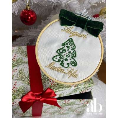 Telaio Natalizio ricamato - 4